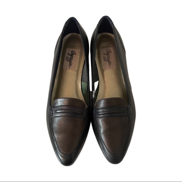 Arpeggios Paige Black Leather Loafers - Picture 2 of 6